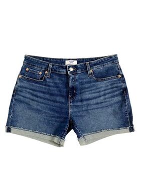 ✨NWOT✨Denizen From Levi’s | Dark-Wash Denim Cuffed Mid-Rise Jean Shorts Sz 14/32